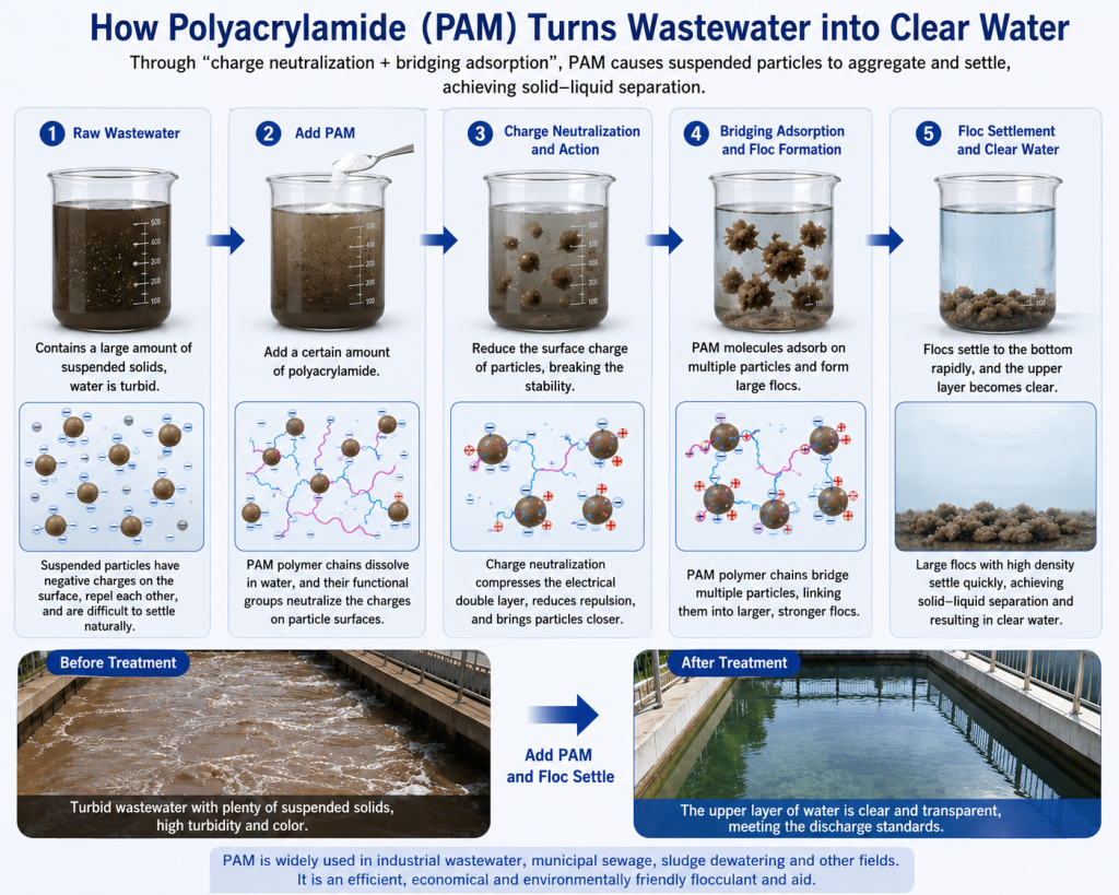 How Does Polyacrylamide (PAM) Work in Wastewater Treatment?