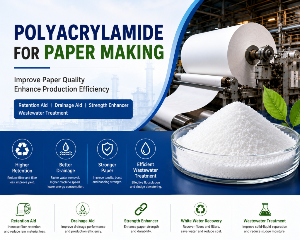 Polyacrylamide for Paper Making | Improve Paper Quality & Production Efficiency