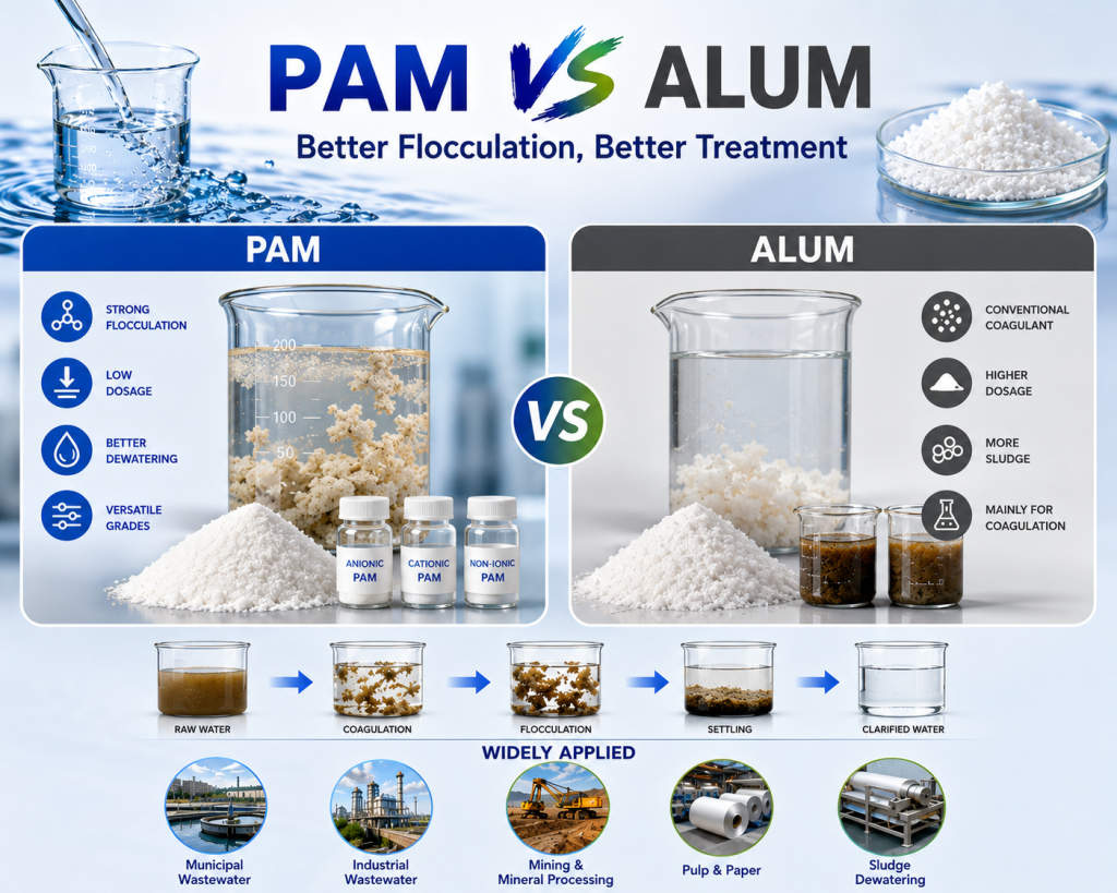 PAM vs Alum: Why Choose Polyacrylamide for Wastewater Treatment?
