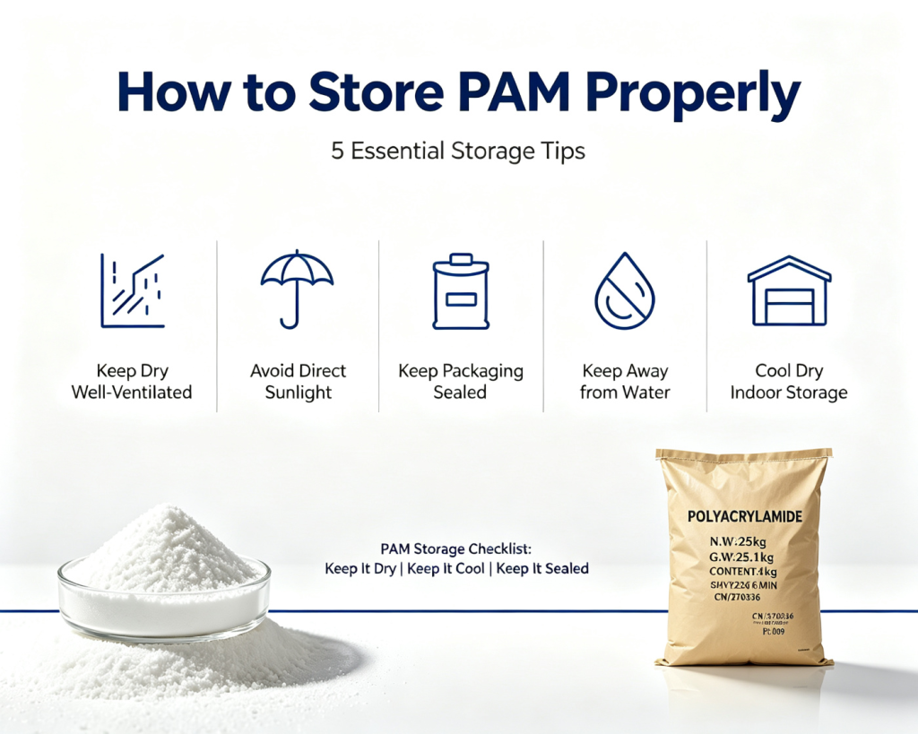 How to Store Polyacrylamide (PAM) Properly?