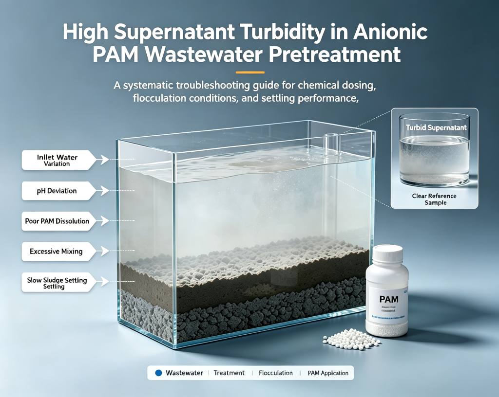 Troubleshooting High Supernatant Turbidity When Using Anionic PAM