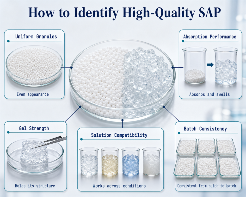 How to Identify High-Quality Super Absorbent Polymer?
