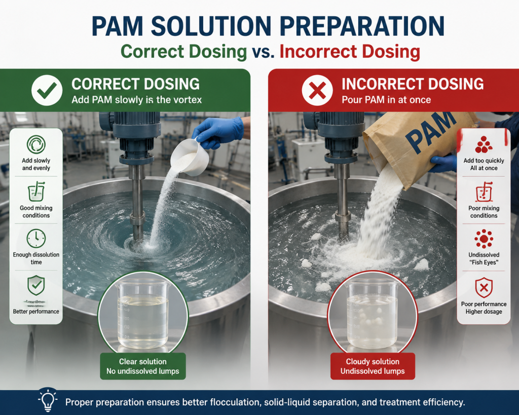Why Your PAM Solution Has “Fish Eyes” (Undissolved Lumps)?