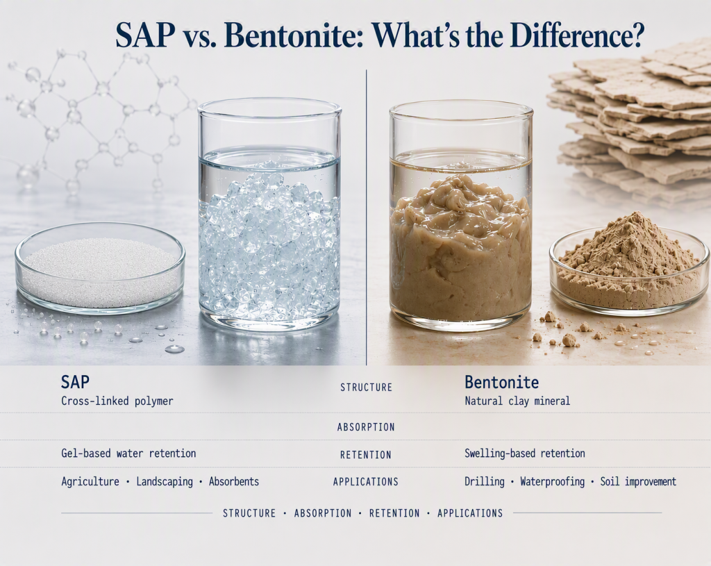 SAP vs. Bentonite: What’s the Difference?